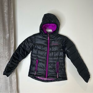 Columbia Black and Purple  kids Puffer Jacket